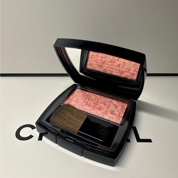 New CHANEL Les Tissages de Chanel Blush Duo Tweed Effect- 10 Tweed Pink - Picture 3 of 11